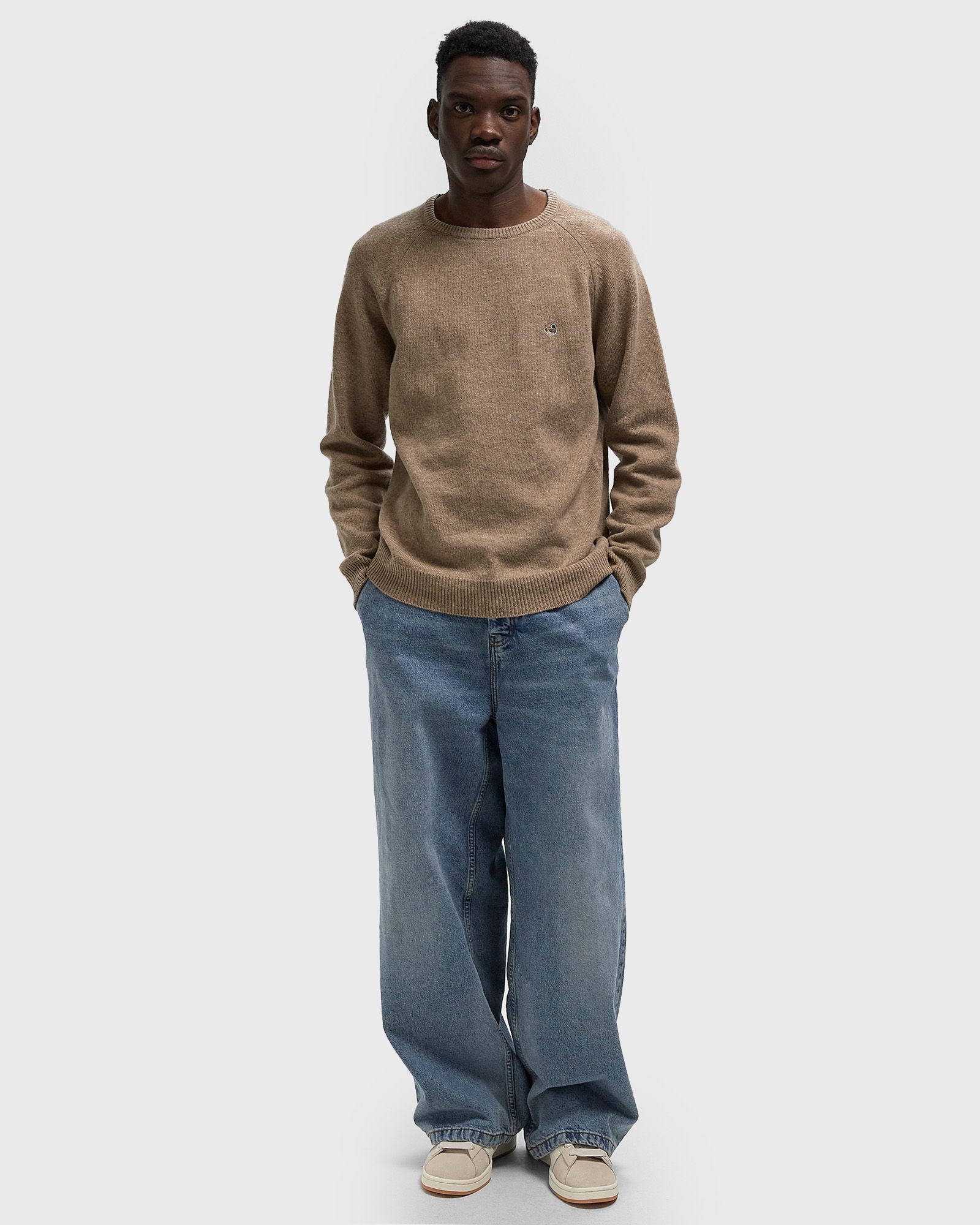 DUCK PATCH SWEATER beige male Pullovers now available at BSTN