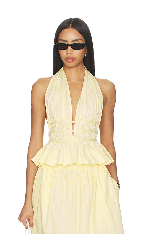 Juillet Violet Top in Yellow. - L also in