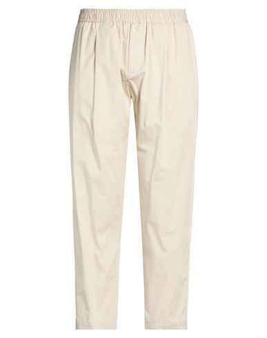 Man Pants Cream Size 36 Cotton, Elastane