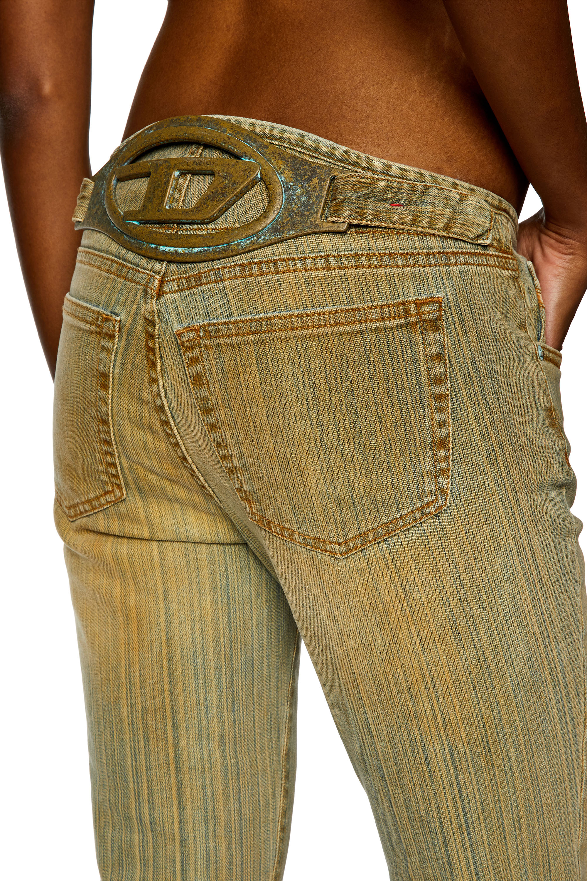 Logo-plaque flared jeans - Brown