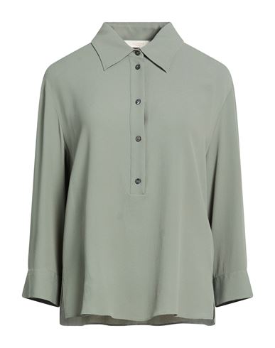 Woman Shirt Sage green Size 6 Acetate, Silk