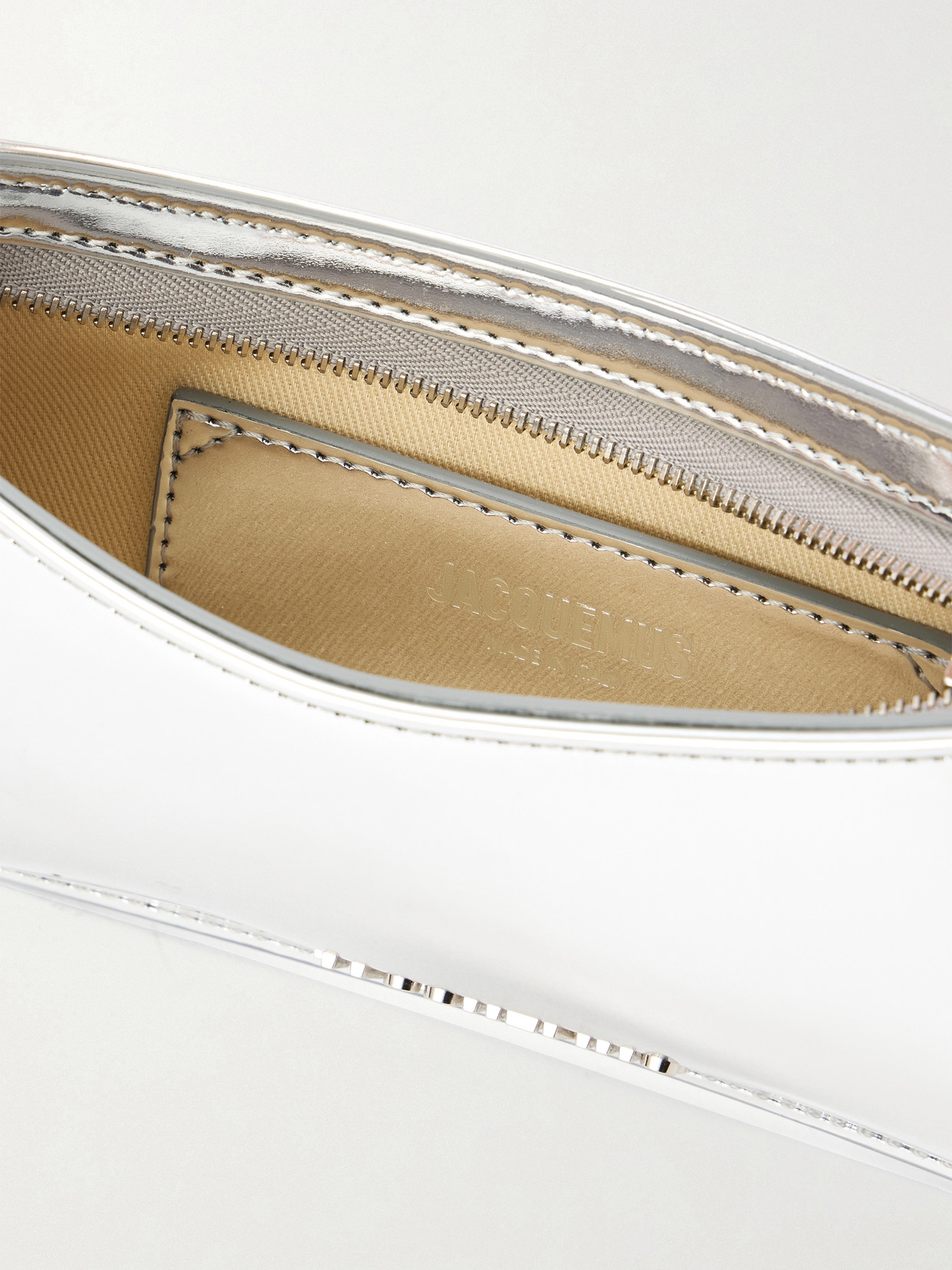 Le Petit Bisou Metallic Faux Leather Shoulder Bag - Silver