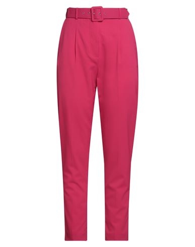Woman Pants Magenta Size 10 Polyester, Wool, Elastane