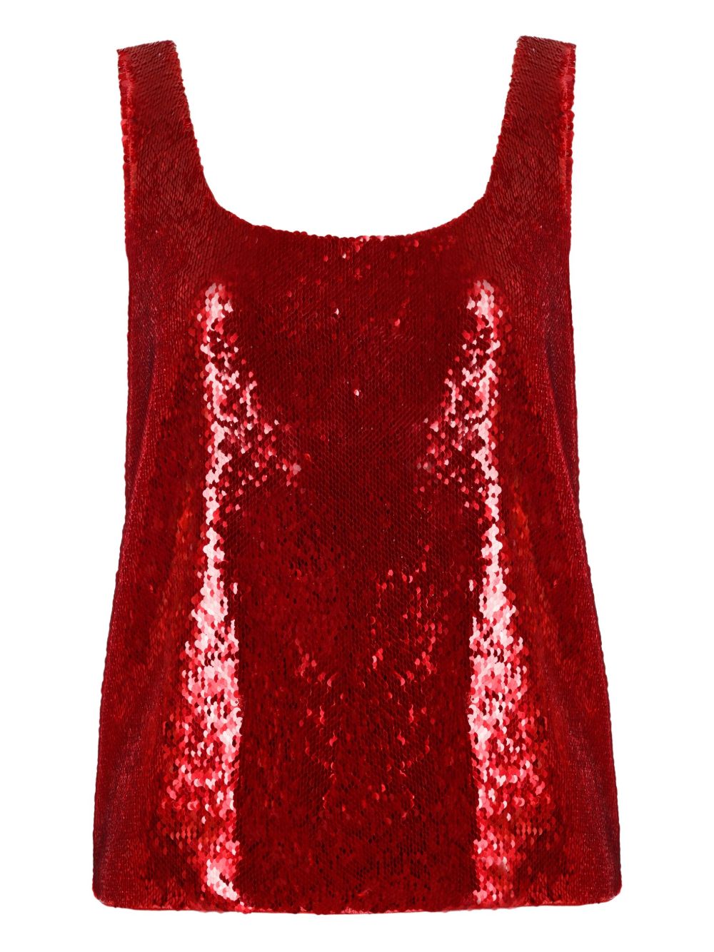 Sequin-embellished tank top - Red