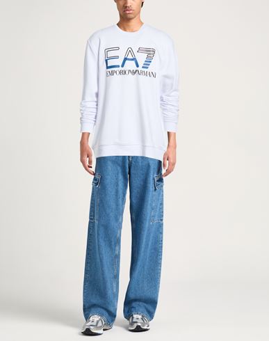 Man Sweatshirt White Size XXL Cotton, Polyester