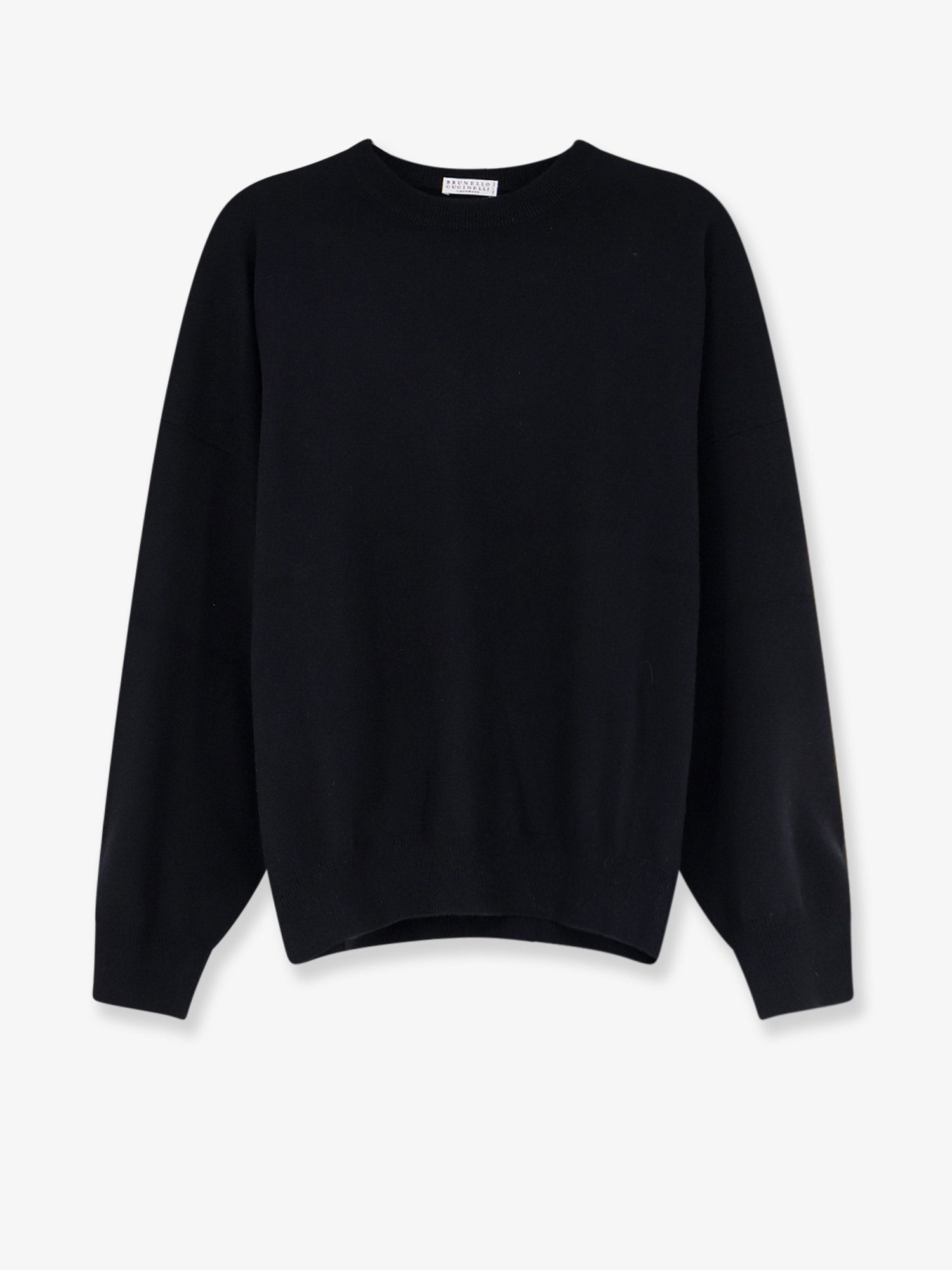 Cashmere Crew-Neck Sweater — Black