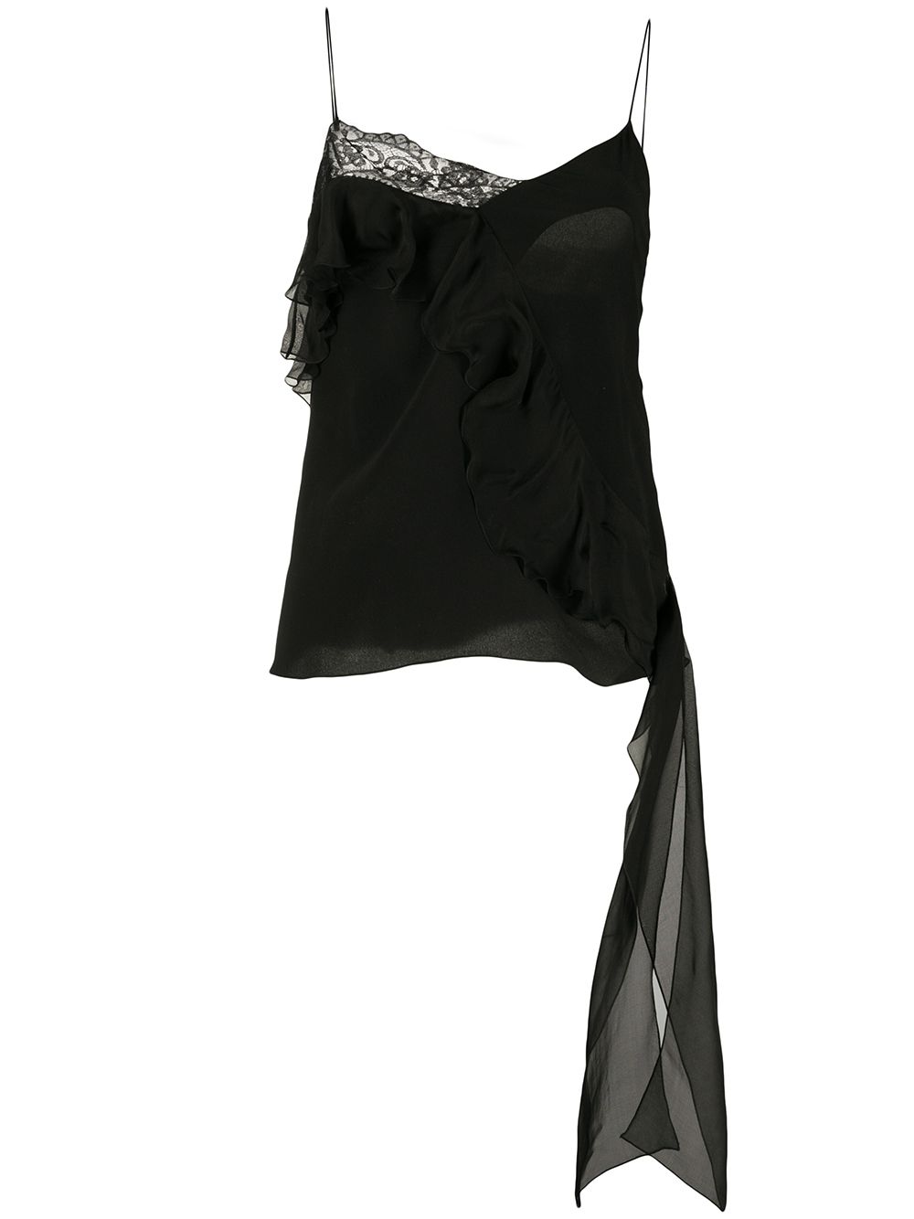 Asymmetric strappy top - Black