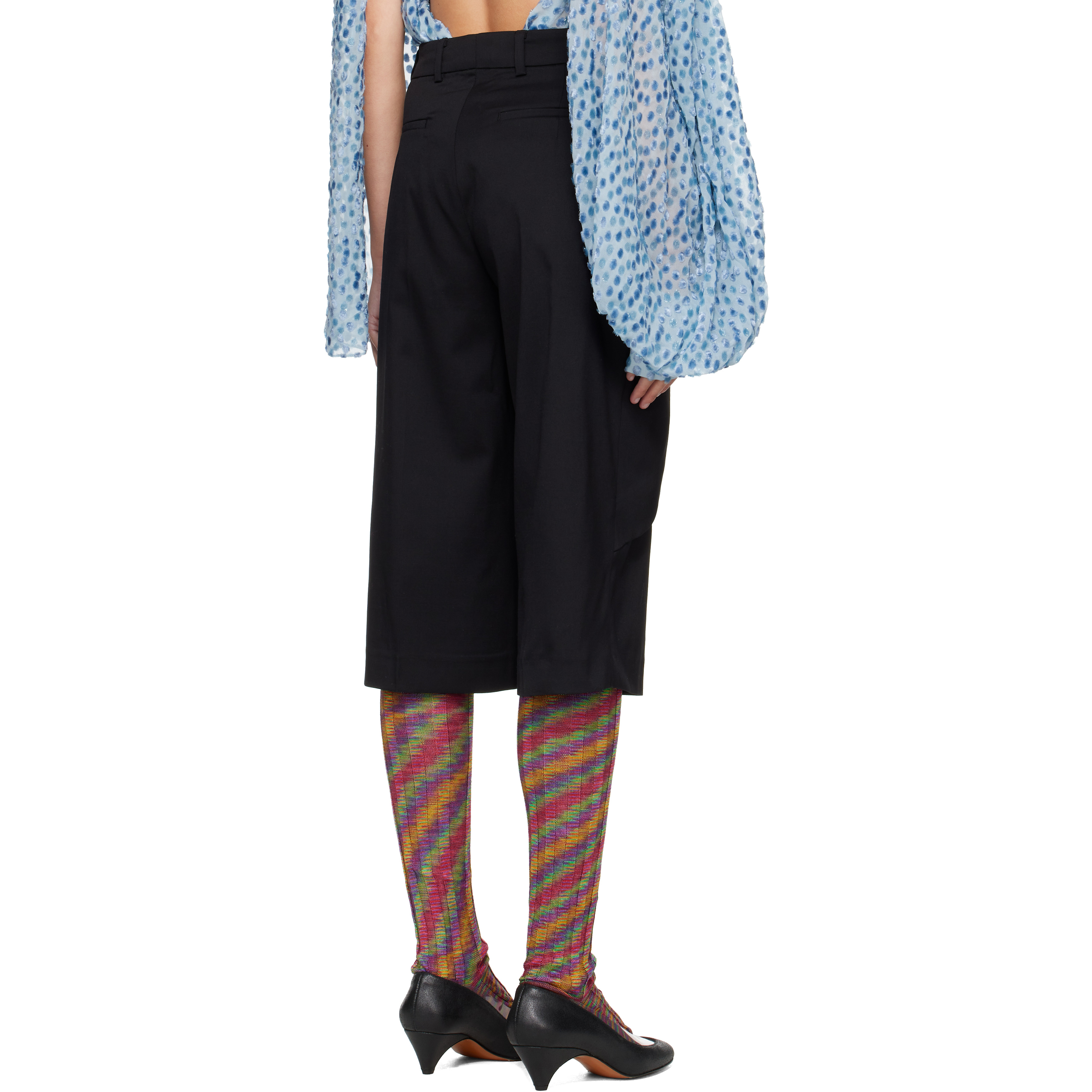 Black Linnet Wrap Culottes Shorts