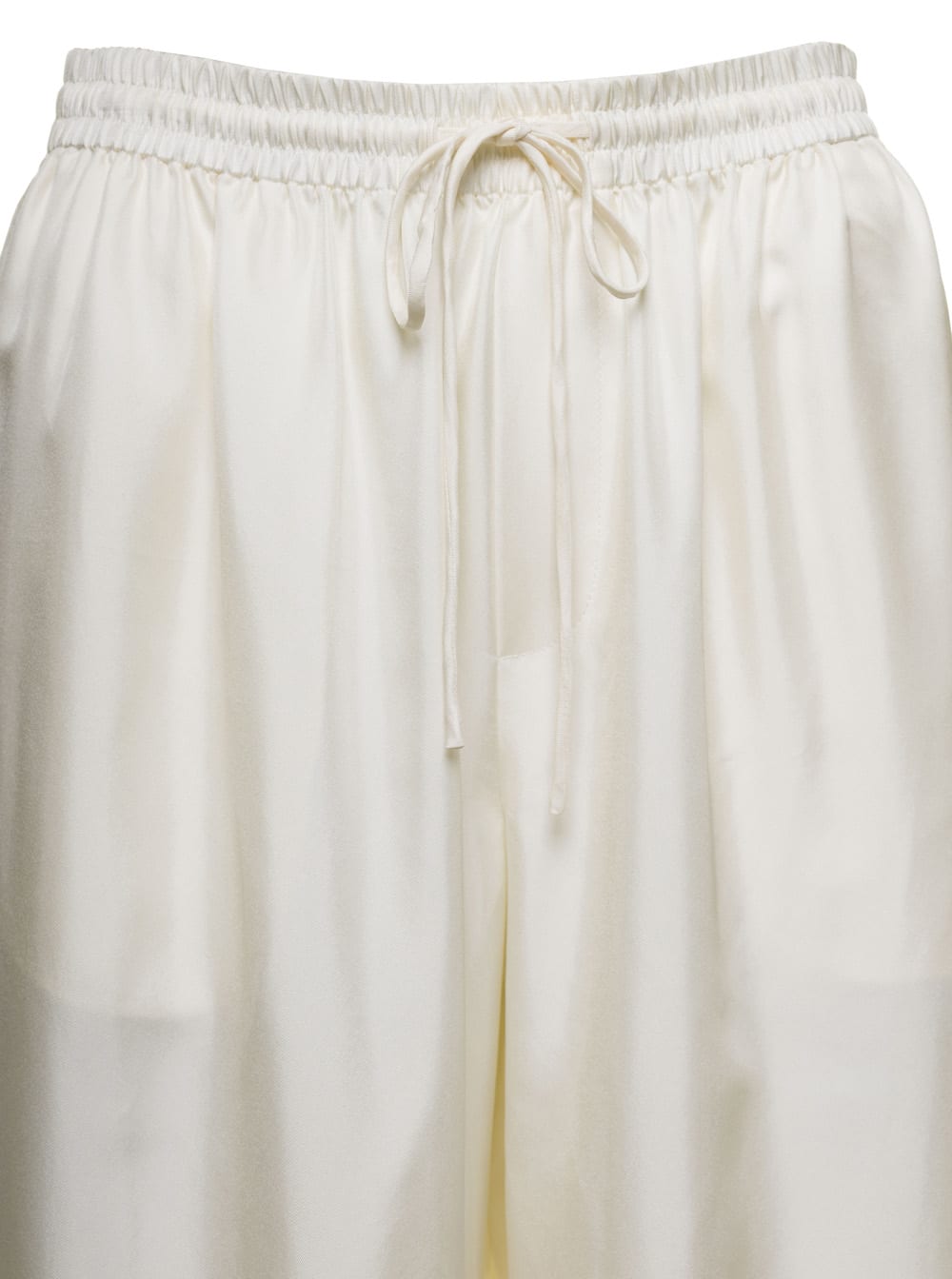 Wide Leg Silk Trousers