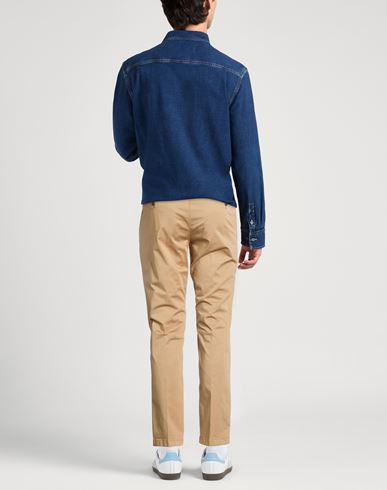 Man Pants Camel Size 38 Cotton, Elastane