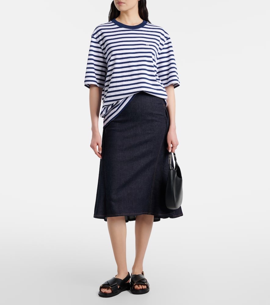 Striped cotton jersey T-shirt