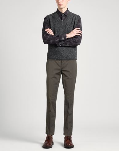 Man Pants Military green Size 30 Cotton, Elastane