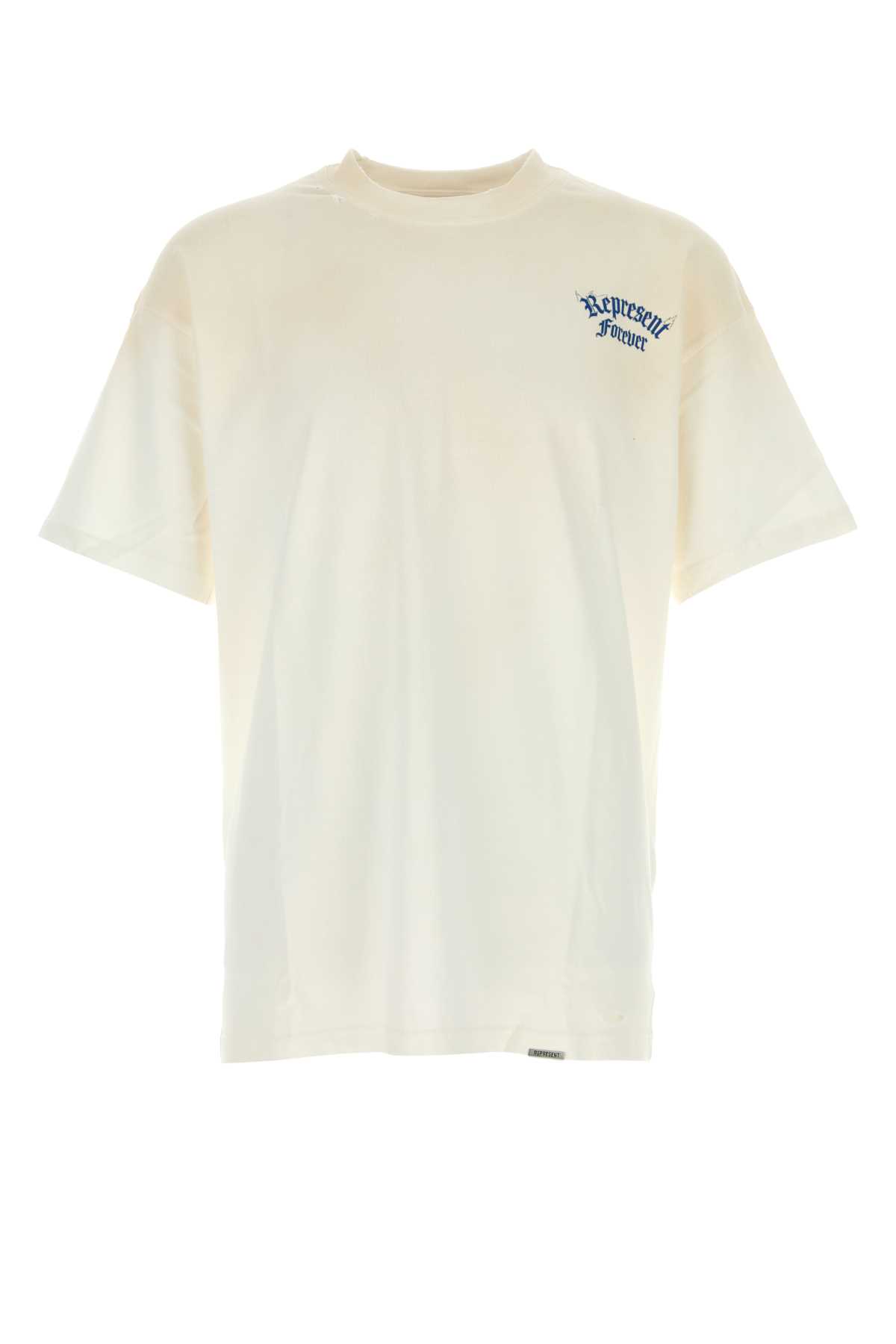 White Cotton T-Shirt Flatwhite Exterior - Men