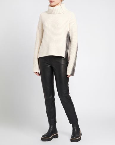 Woman Turtleneck Off white Size 6 Merino Wool, Viscose, Polyamide, Cashmere