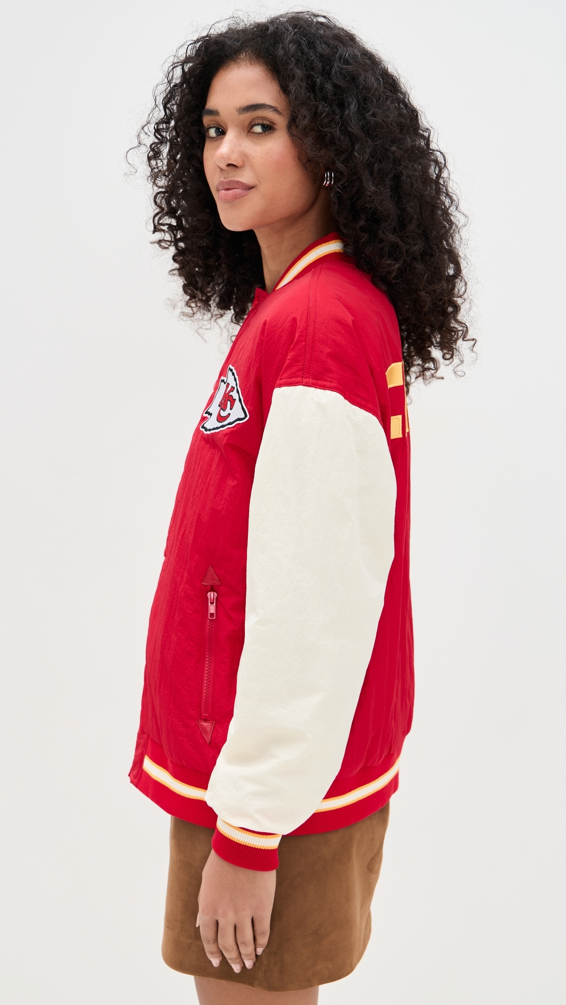 Chiefs Colorblock Bomber Jacket Chiefs Red/Sugar Swizzle