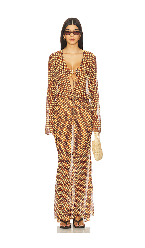 Bananhot Nema Maxi Dress in Brown. L. Also in M, S