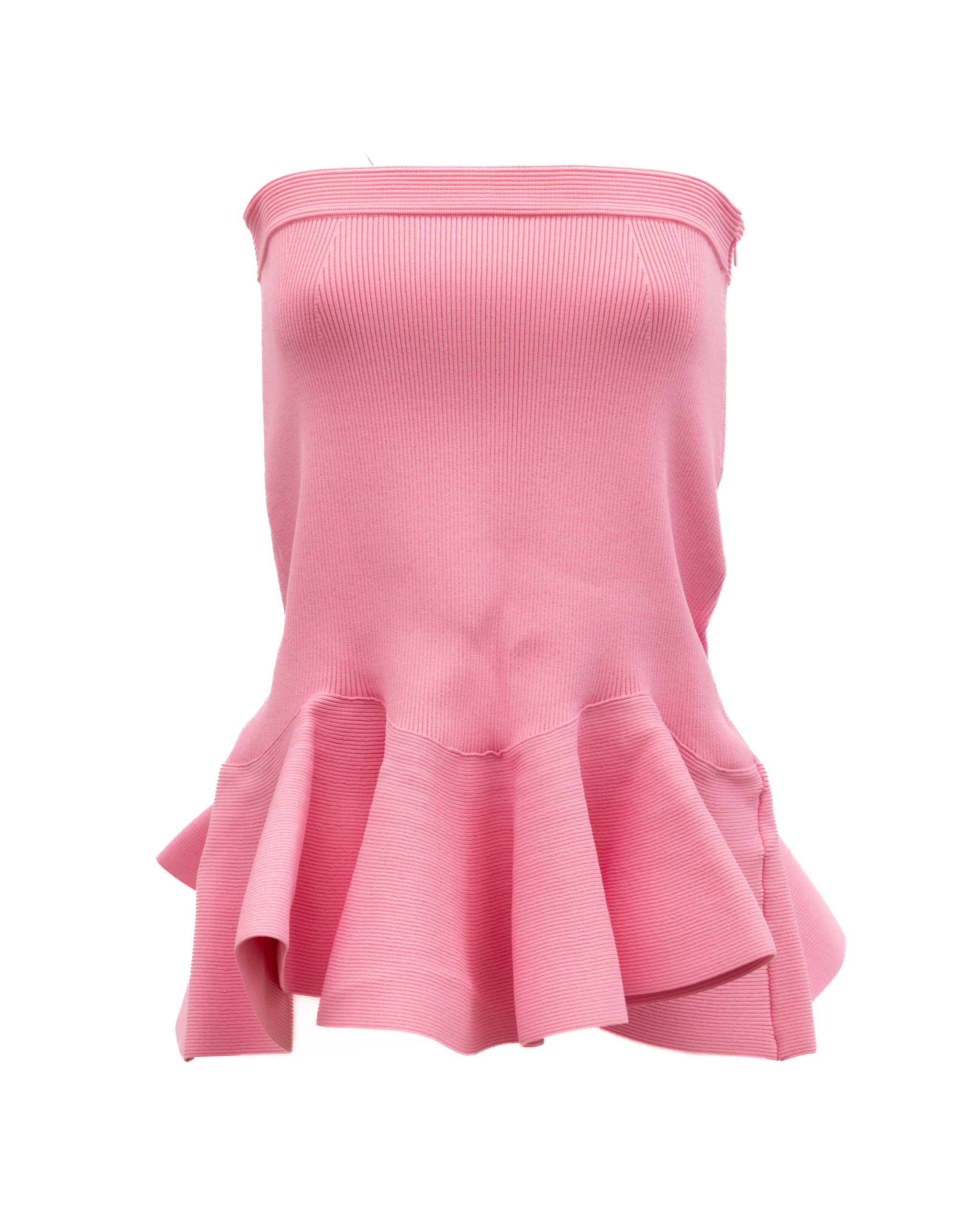 Ruffled Hem Tank Top — Pink