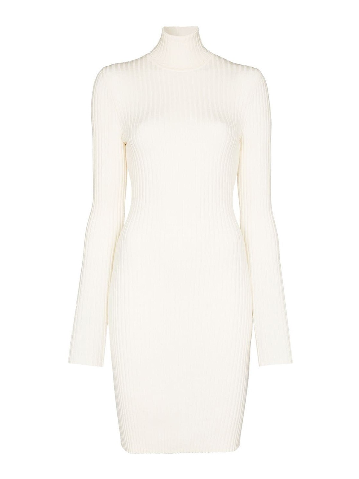 Ribbed knit fitted mini dress