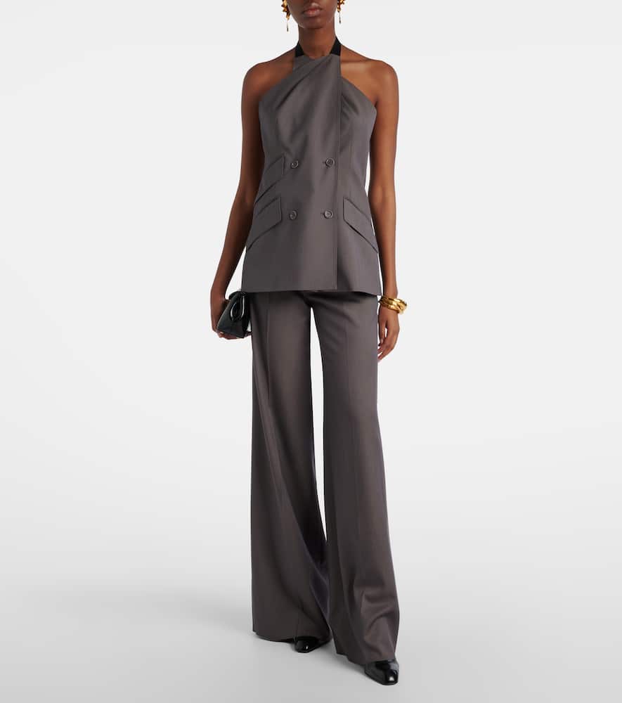Serio virgin wool wide-leg pants