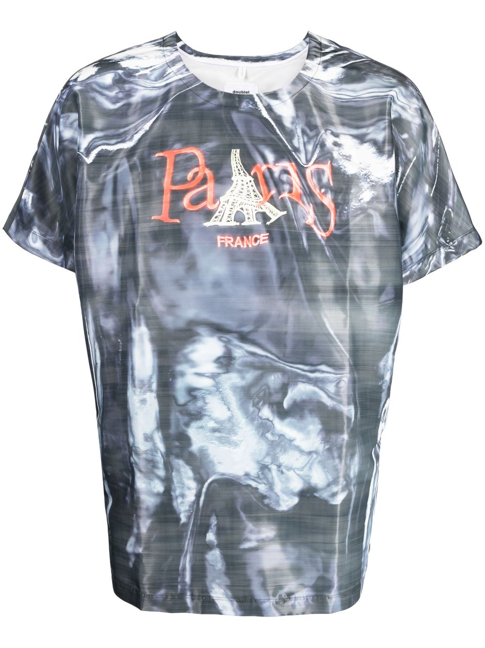 Graphic-print cotton T-shirt - Blue