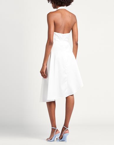 Woman Midi dress White Size 10 Polyester