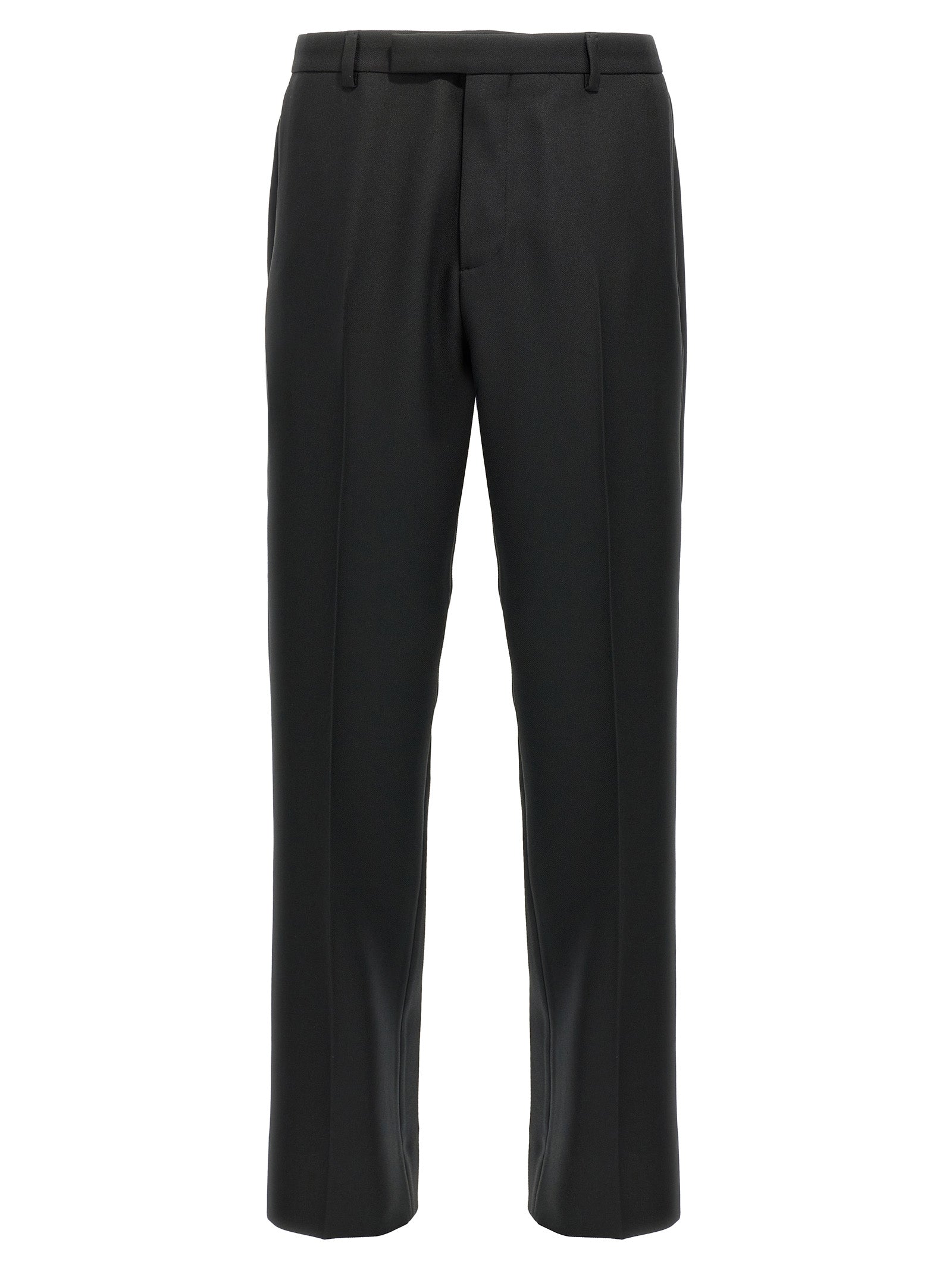 Tailored Twill Trousers — Black