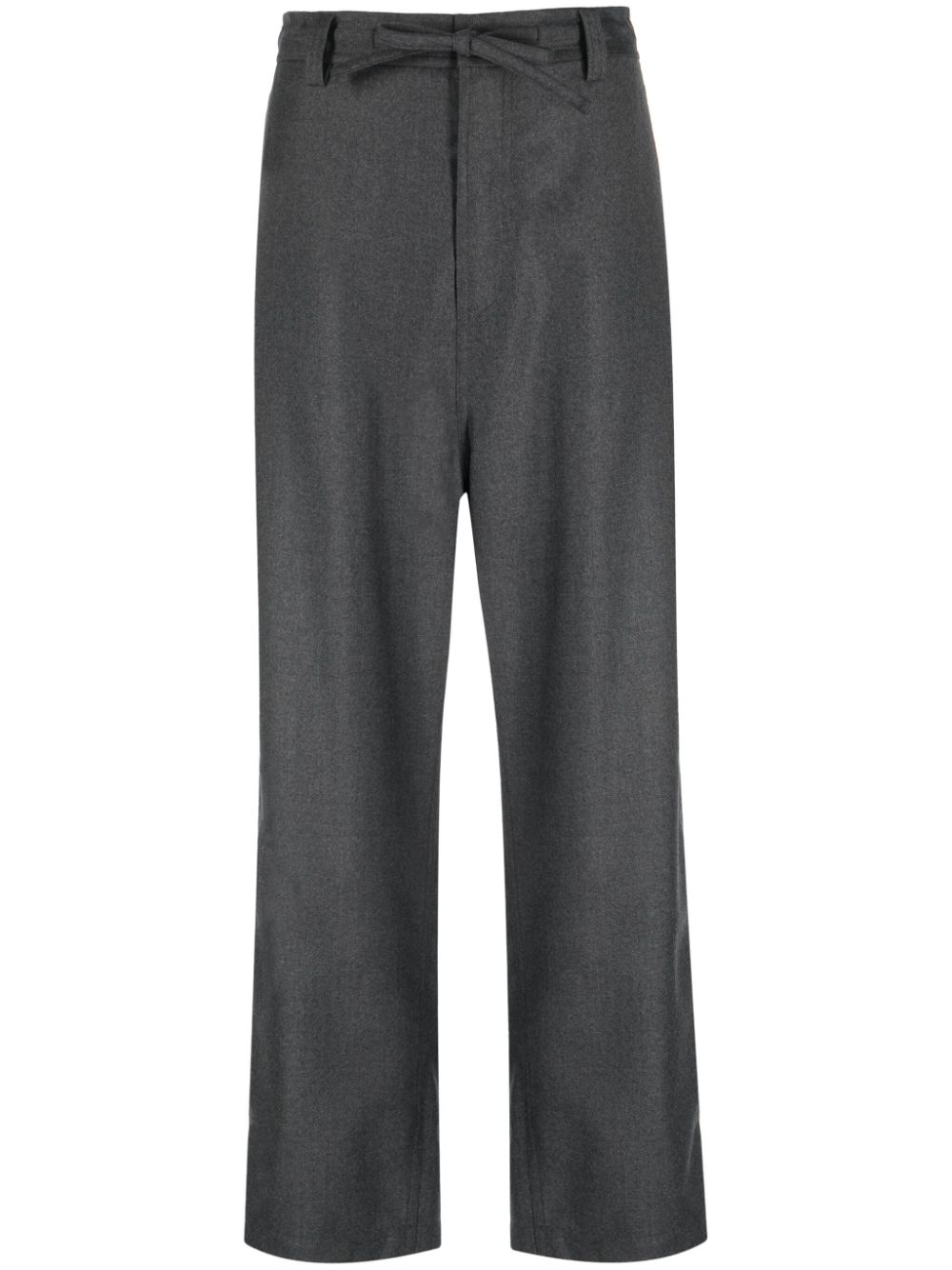 Straight-leg wool trousers - Grey