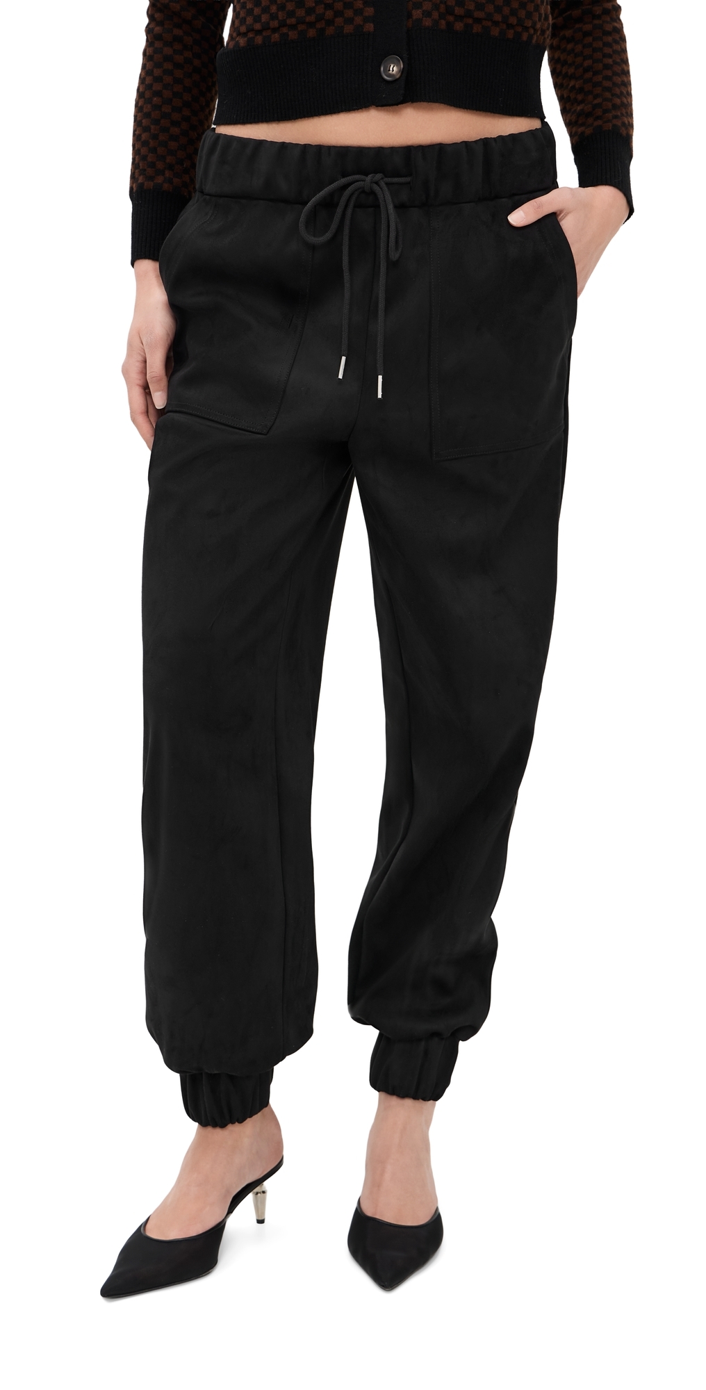 Remy Faux Suede Joggers Coffee