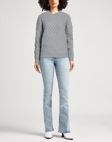 Woman Sweater Light grey Size 12 Virgin Wool
