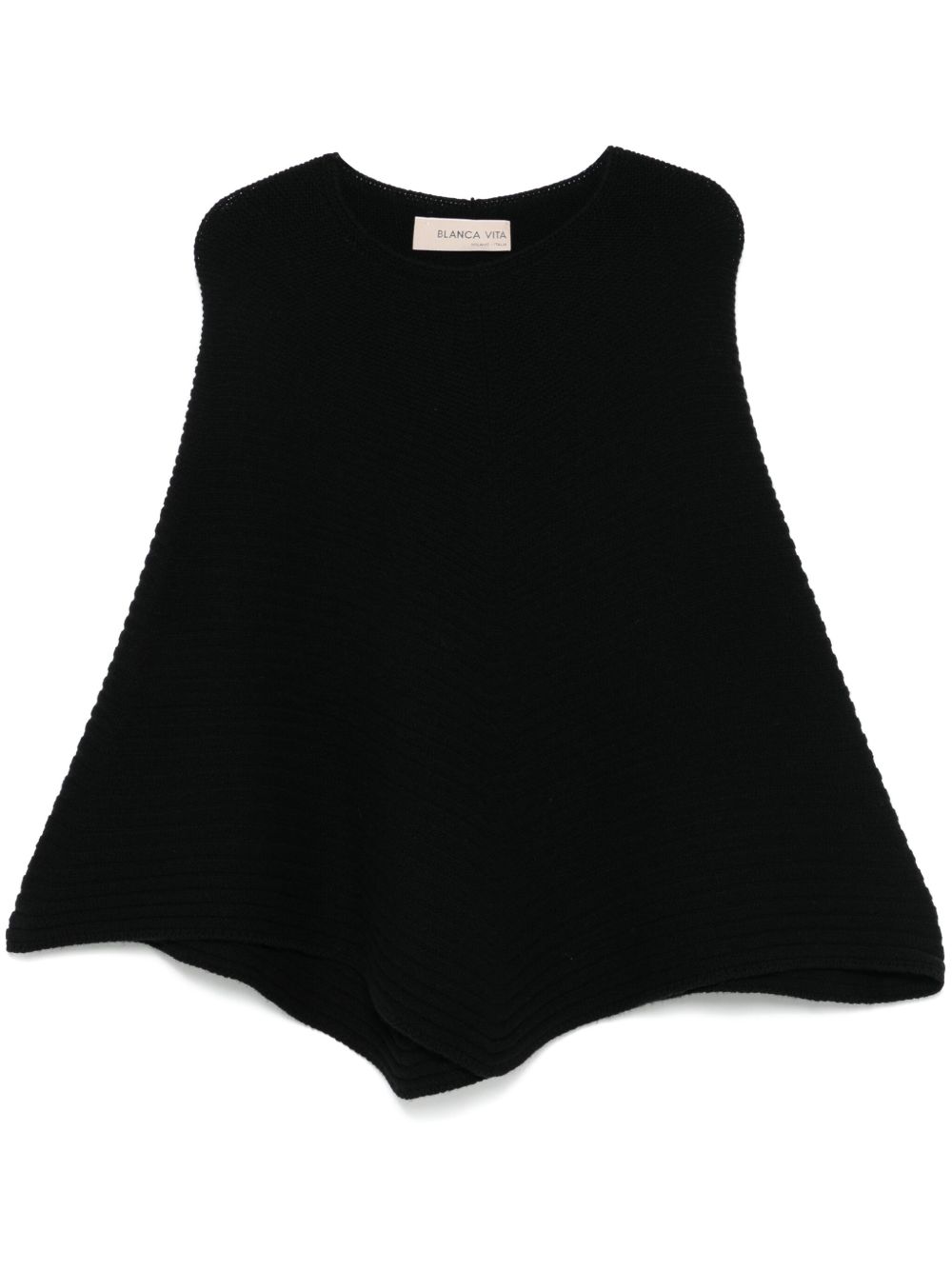 Cashmere poncho - Black