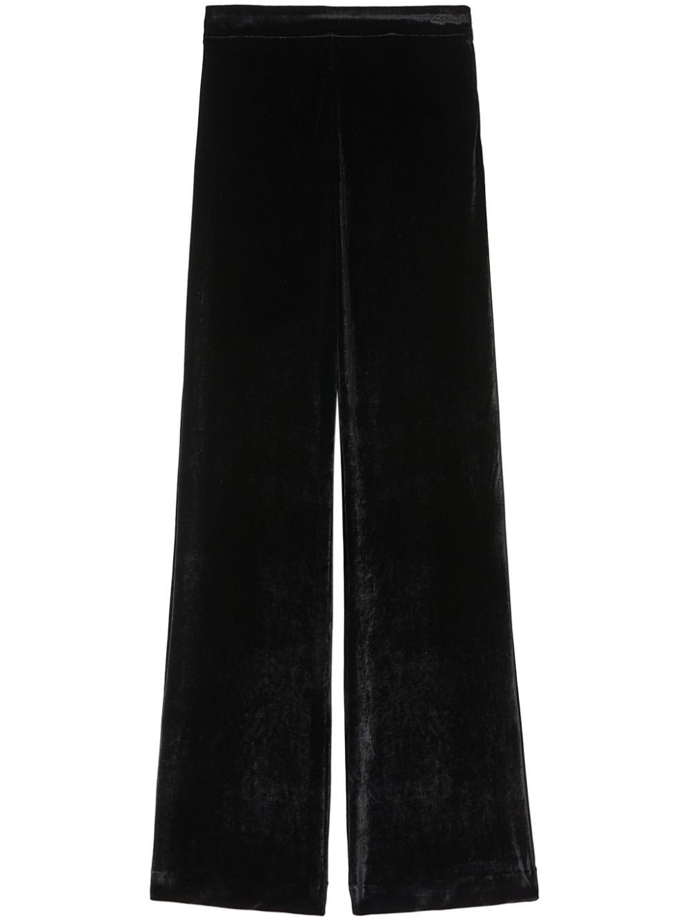 Straight-leg mid-rise trousers - Green