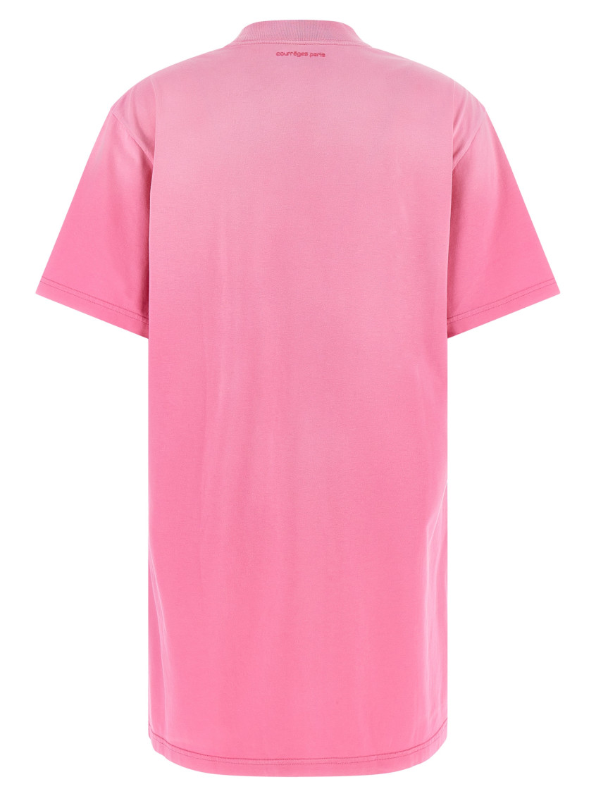 Pink Crew Neck T-Shirt Mini Dress