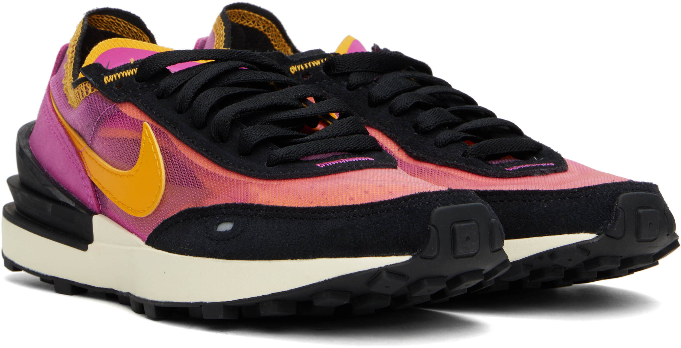 Pink & Orange Waffle One Sneakers