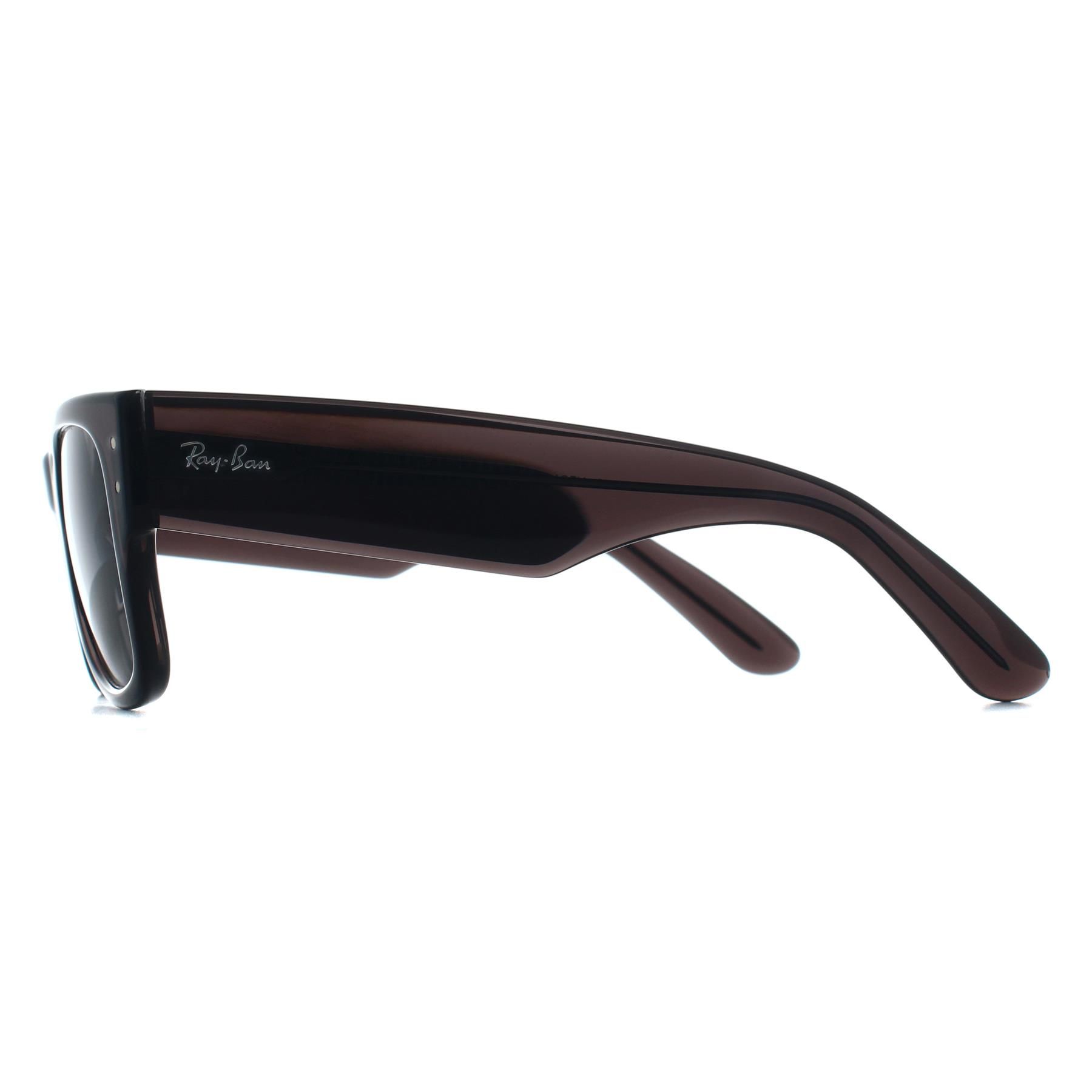 RAY-BAN Unisex Sunglasses RB0840S Mega Wayfarer  -  Frame color: Transparent Black, Lens color: Dark Grey