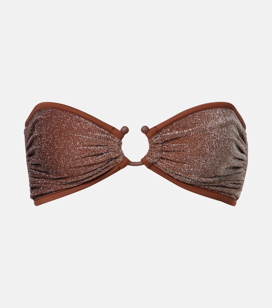 Lamé bikini top