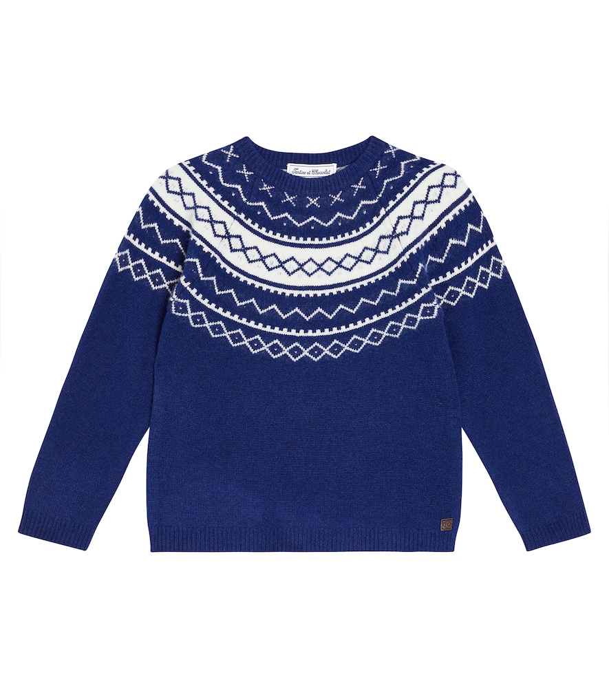 Jacquard wool sweater