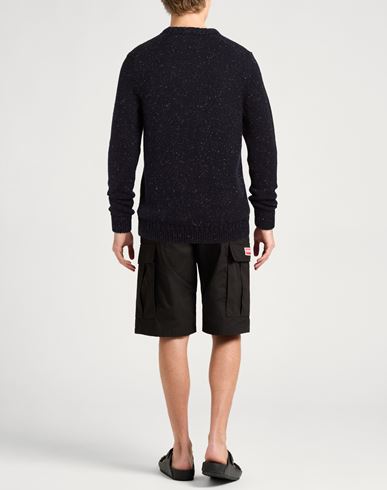 Man Sweater Midnight blue Size L Cotton, Nylon, Merino Wool