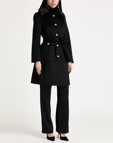 Woman Coat Black Size L Wool, Polyester