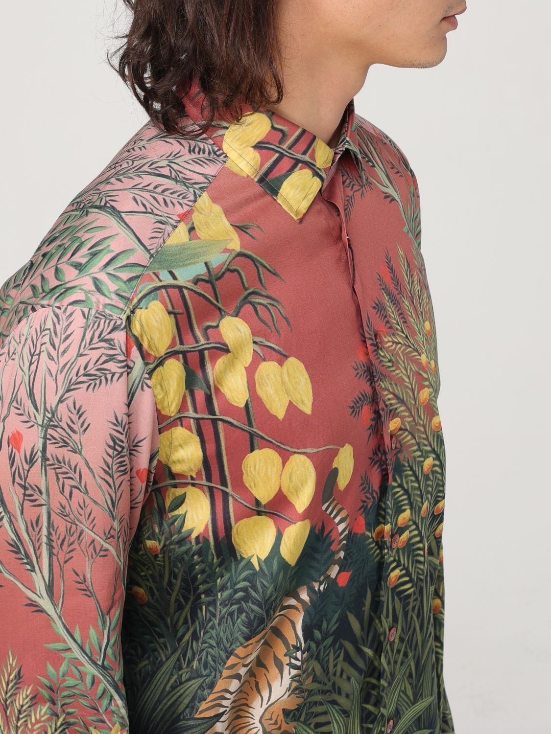 Printed cotton shirt - Green
