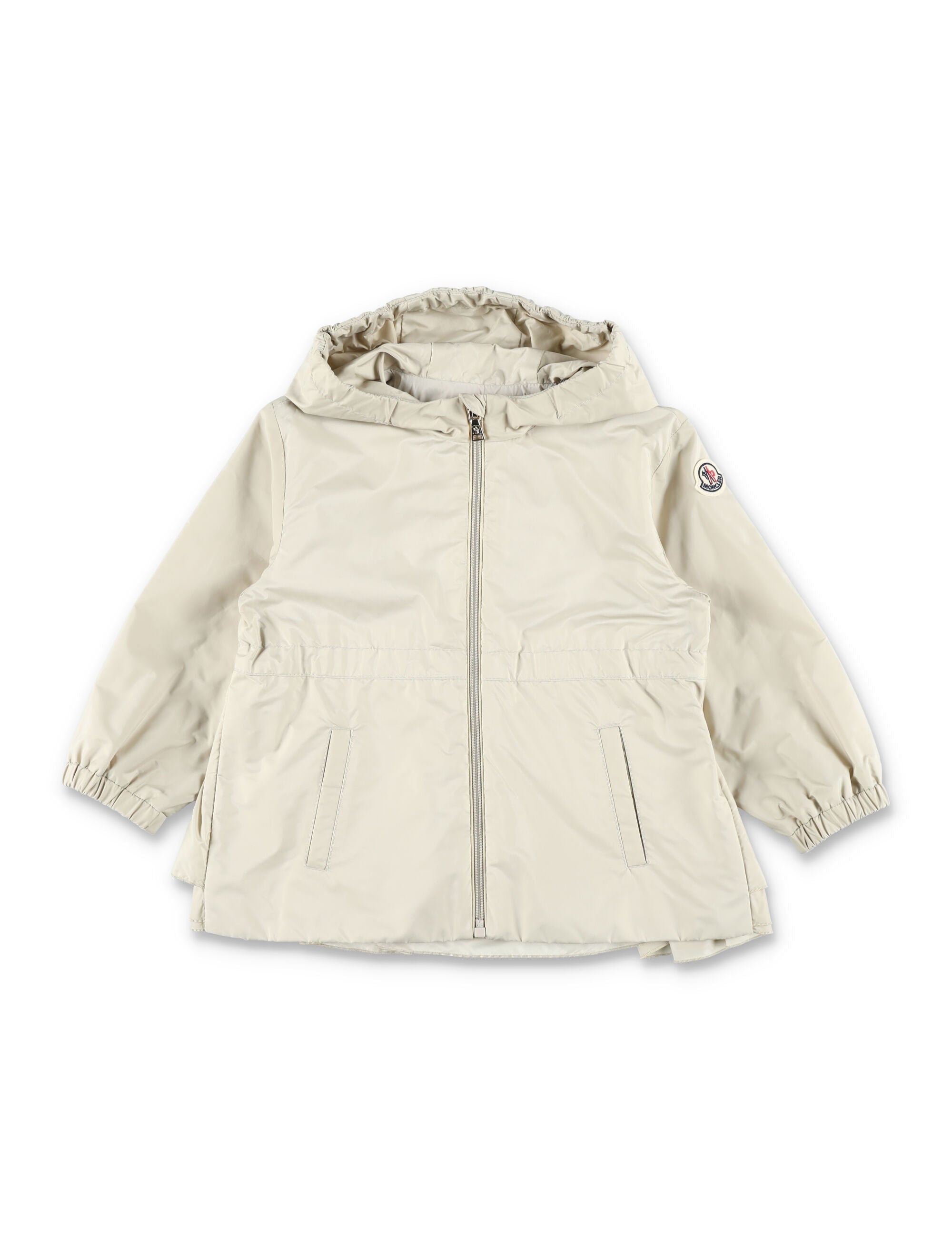Lightweight Hooded Jacket with Pleated Back Design