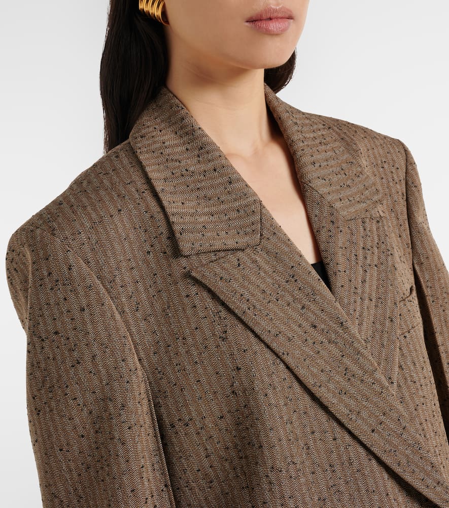 Róhe Herringbone wool-blend blazer