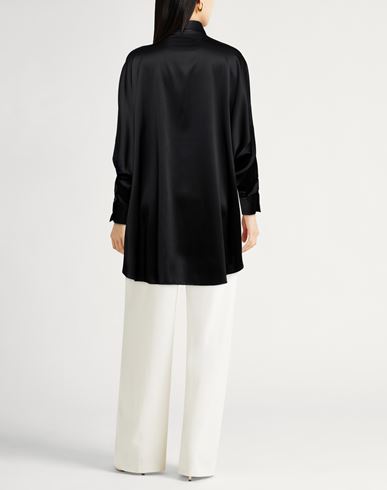 Woman Shirt Black Size 0 Silk, Elastane