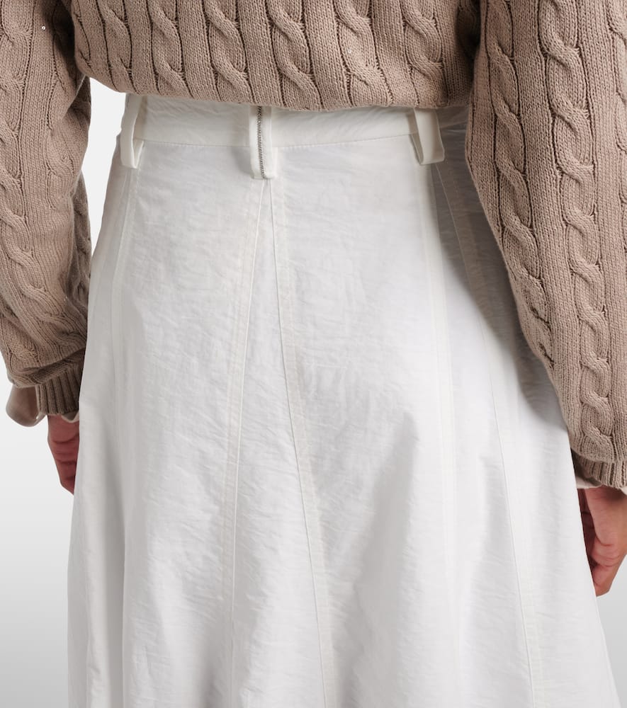 Cotton-blend maxi skirt
