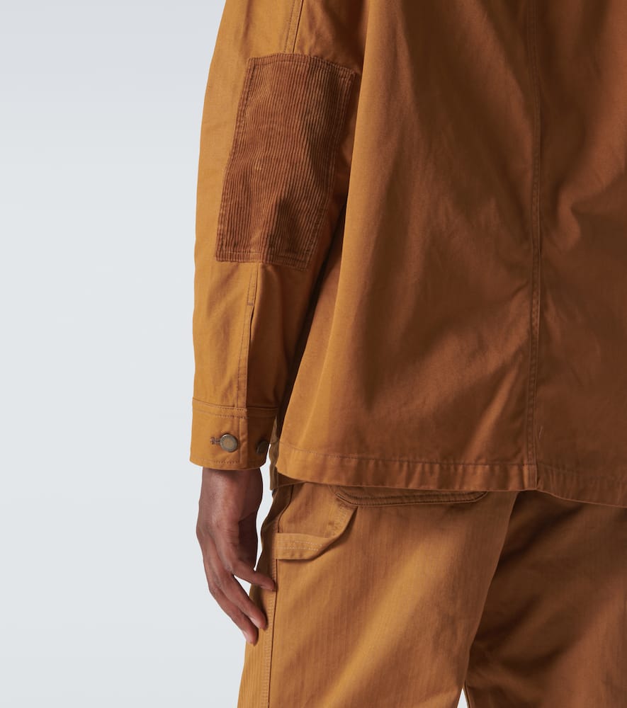 Comme des Garçons Homme Corduroy-trimmed cotton jacket