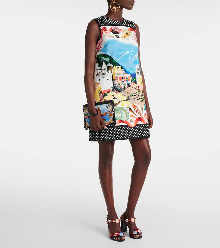 Capri printed cotton minidress