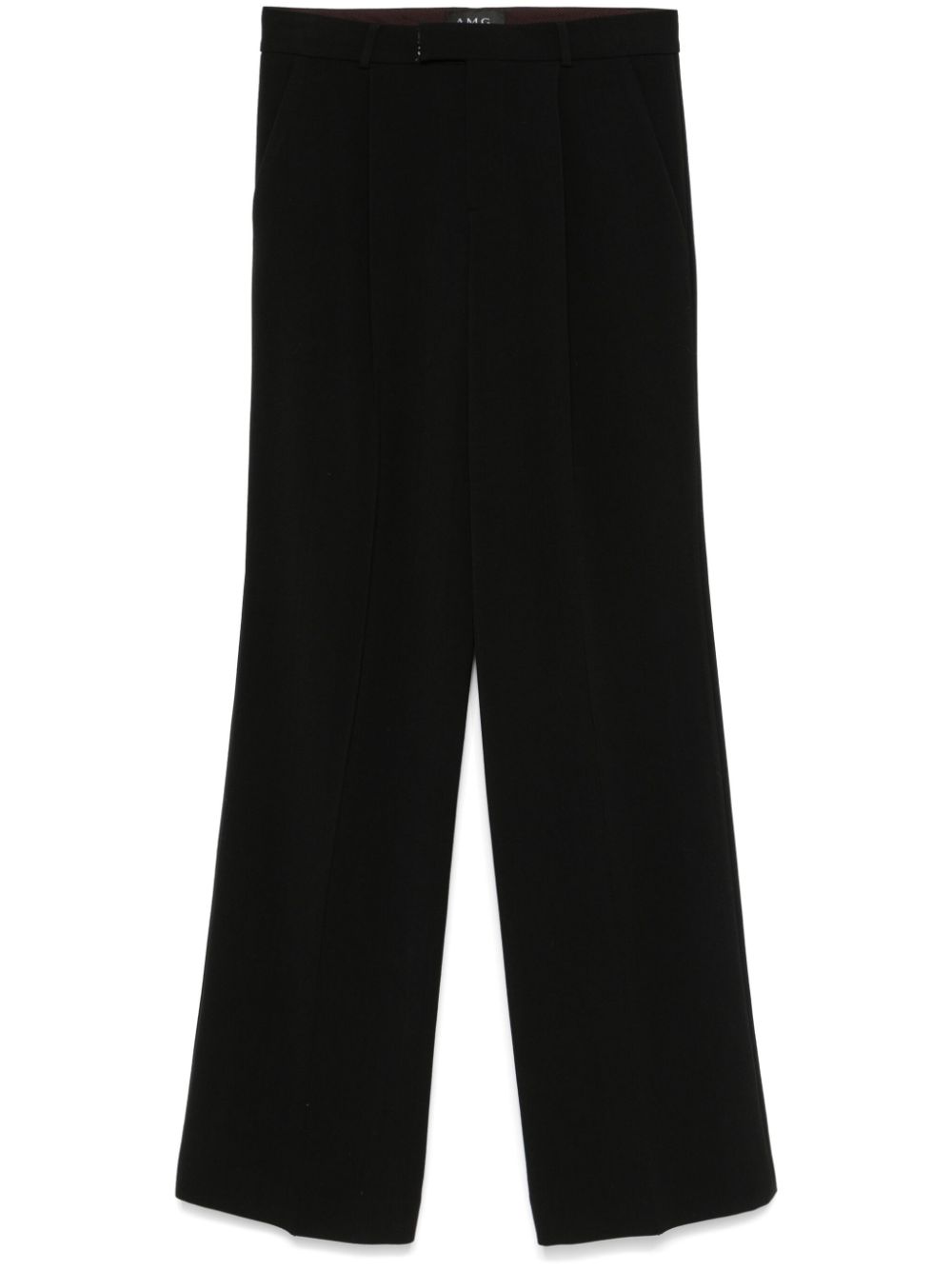 Pleat-detail trousers - Black