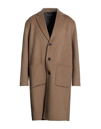 Paltò Man Coat Taupe Size 40 Polyamide, Cotton