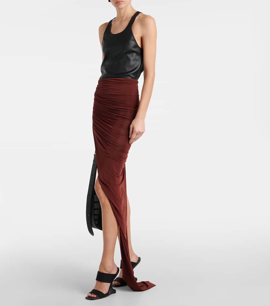 Gathered maxi skirt