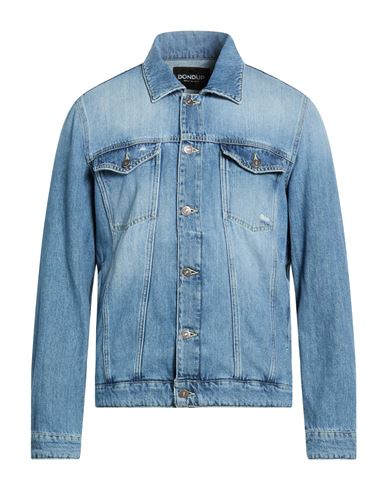 Man Denim outerwear Blue Size 44 Cotton