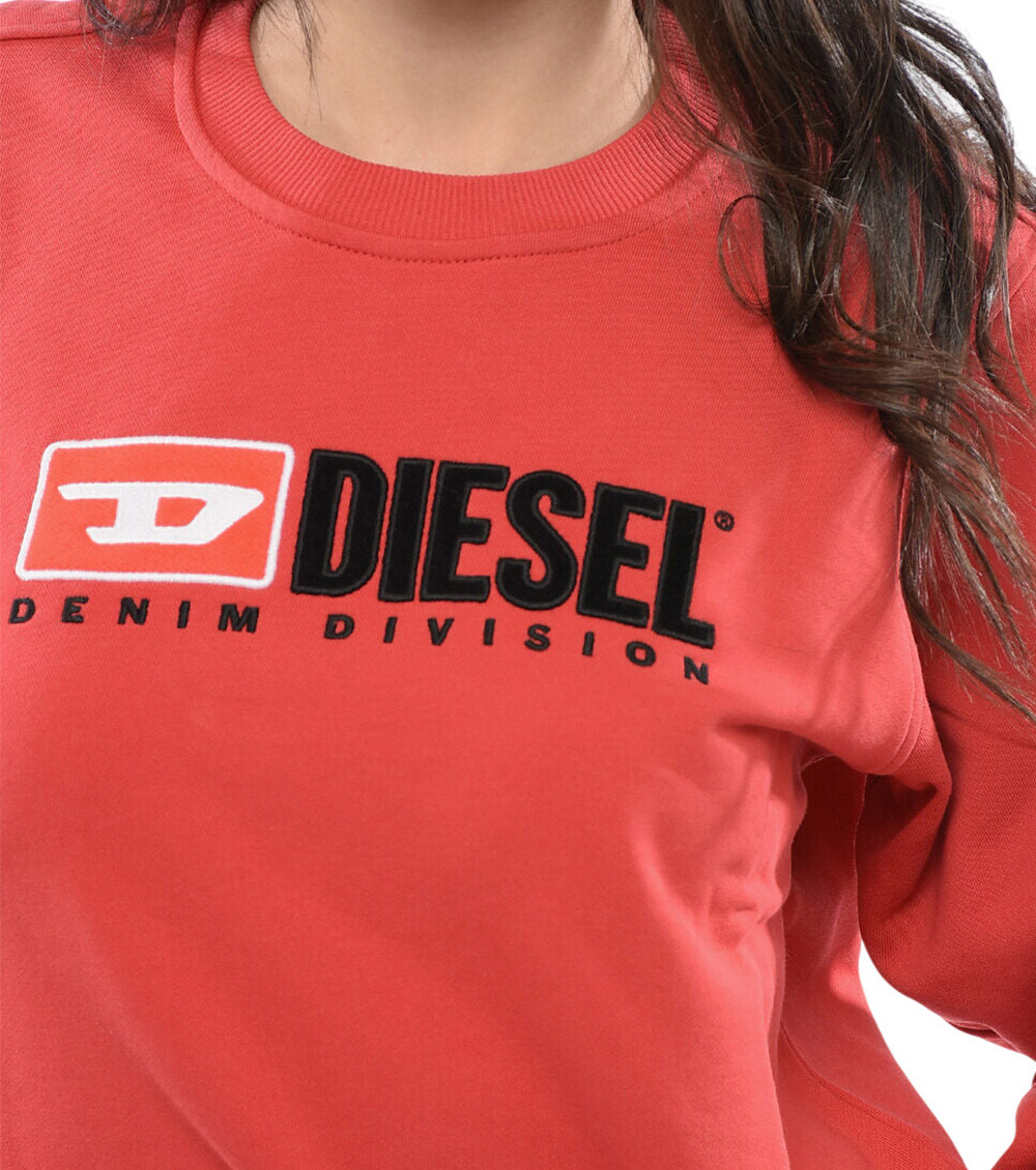 Embroidered-logo crew neck sweatshirt